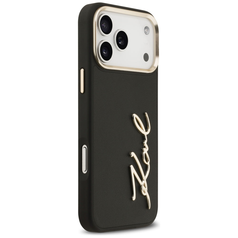 Etui na Apple iPhone 17 Pro Max, Karl Lagerfeld, Script Logo, Czarne