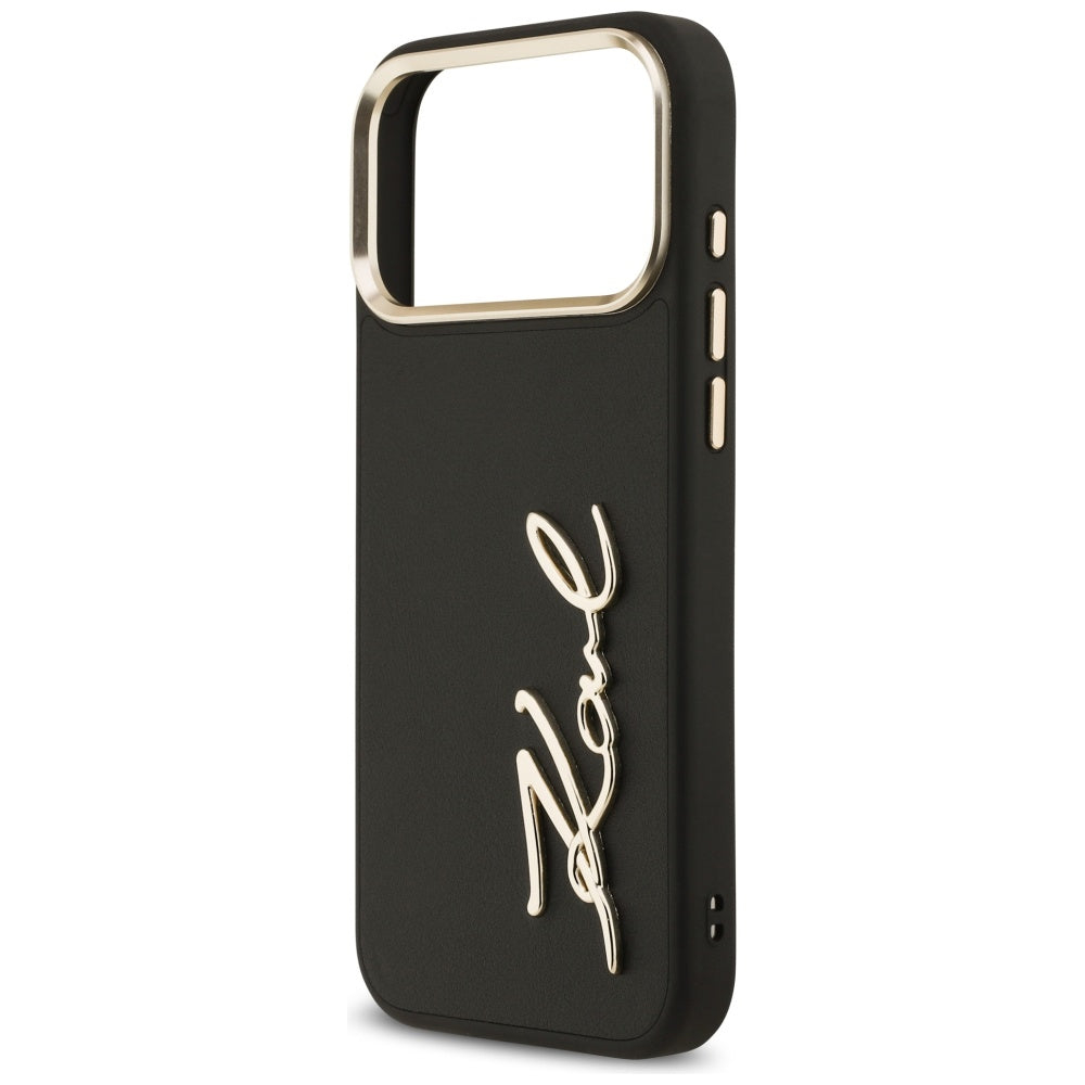 Etui na Apple iPhone 17 Pro Max, Karl Lagerfeld, Script Logo, Czarne