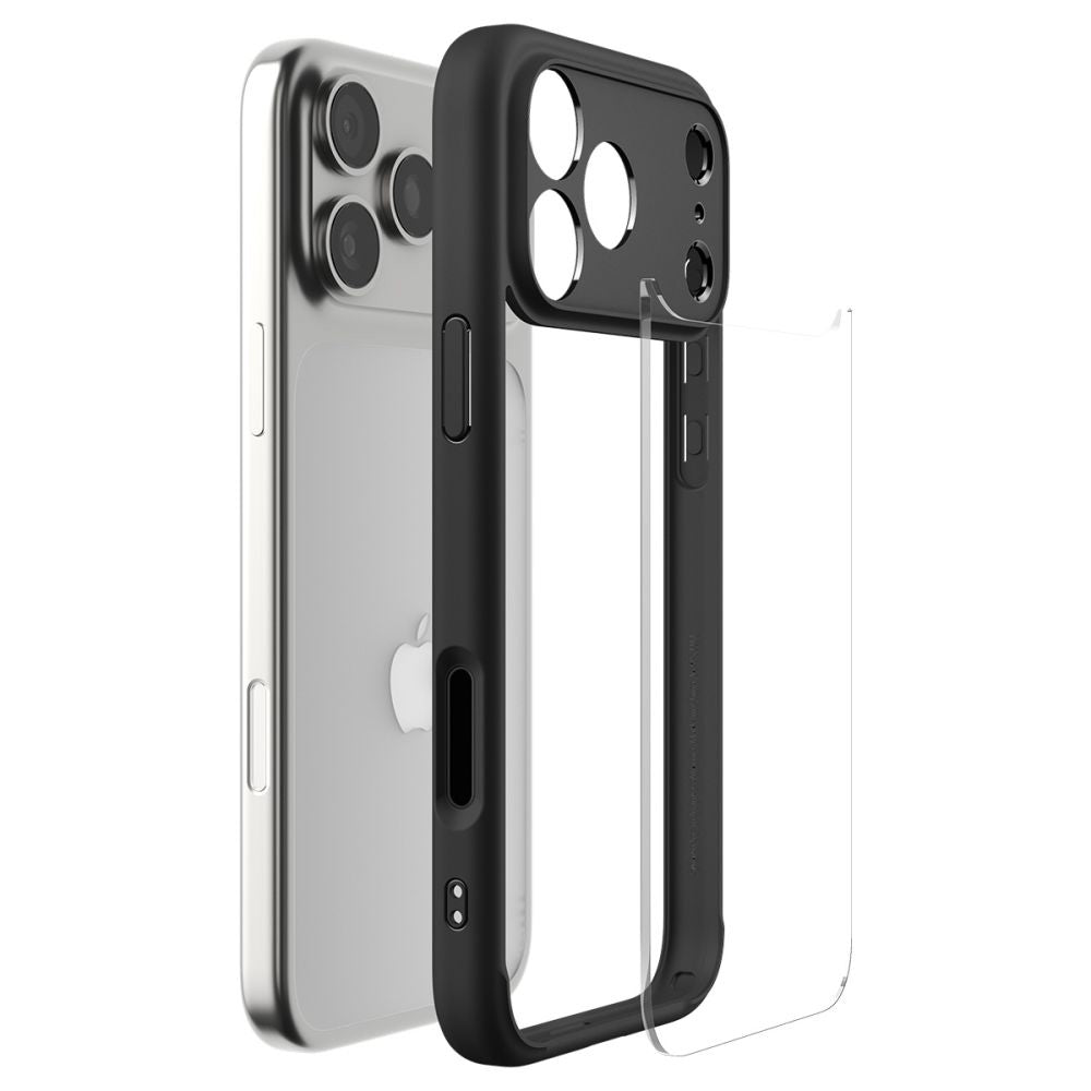 Etui na Apple iPhone 17 Pro, Spigen, Ultra Hybrid, Czarne Matowe ACS10343