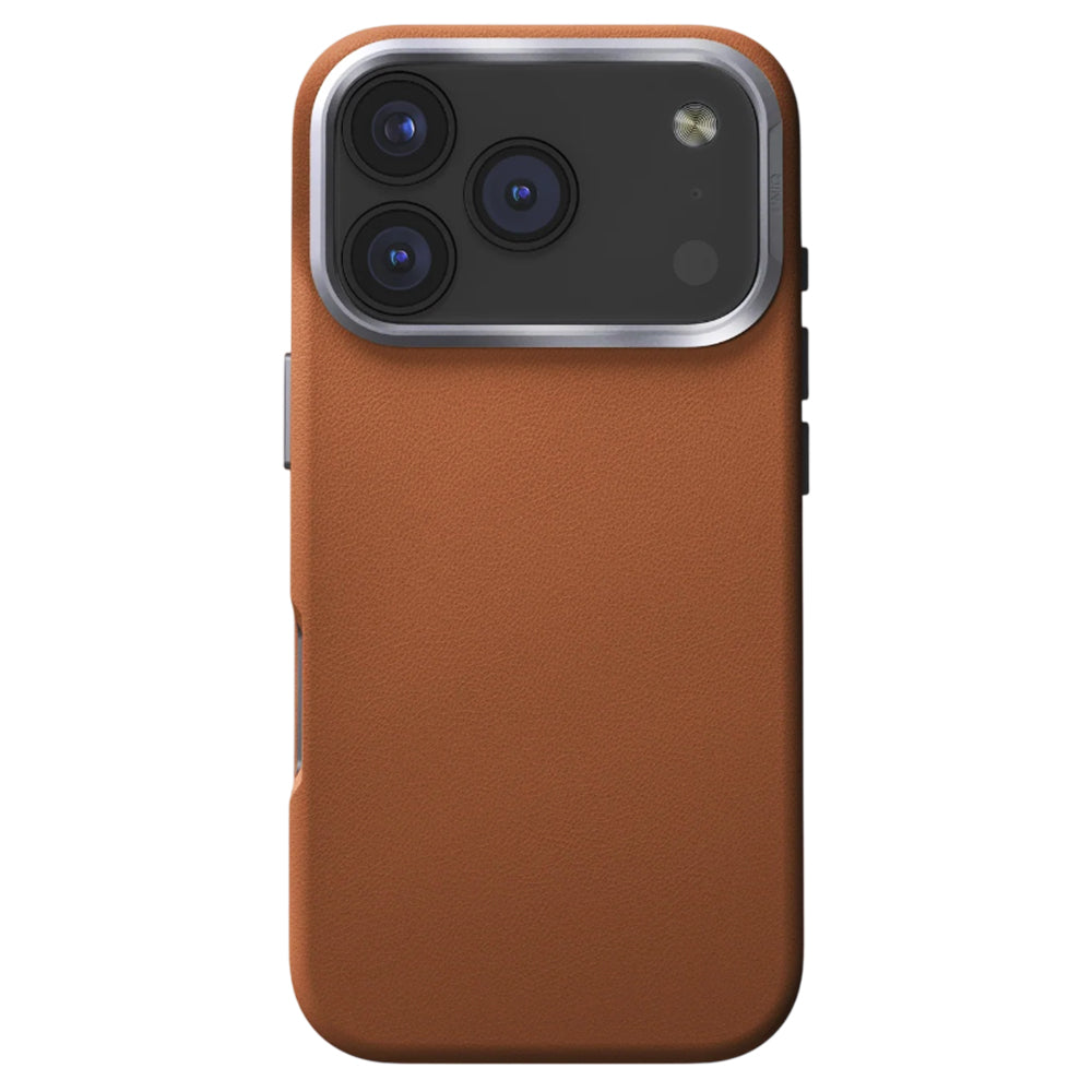 Etui na Apple iPhone 17 Pro, UNIQ, Lyden Leatherette, Brązowy