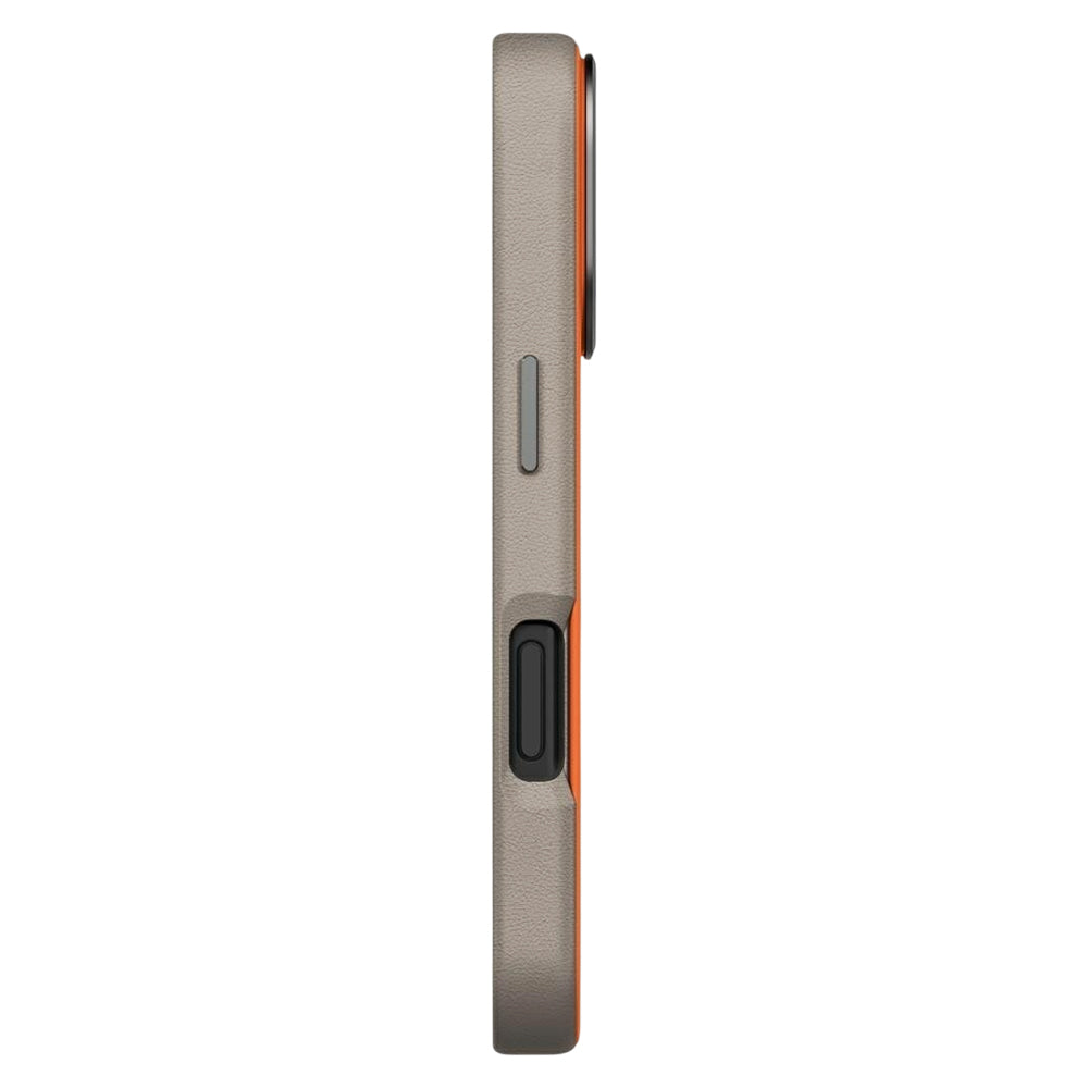 Etui na Apple iPhone 17 Pro, UNIQ, Lyden Leatherette, Beż Pomarańczowy