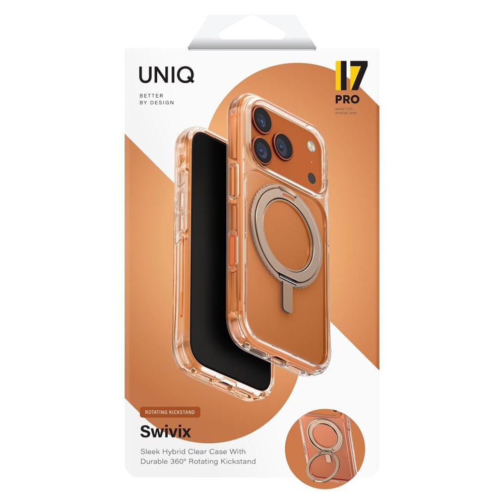 Etui na Apple iPhone 17 Pro, UNIQ, Swivix, Złote