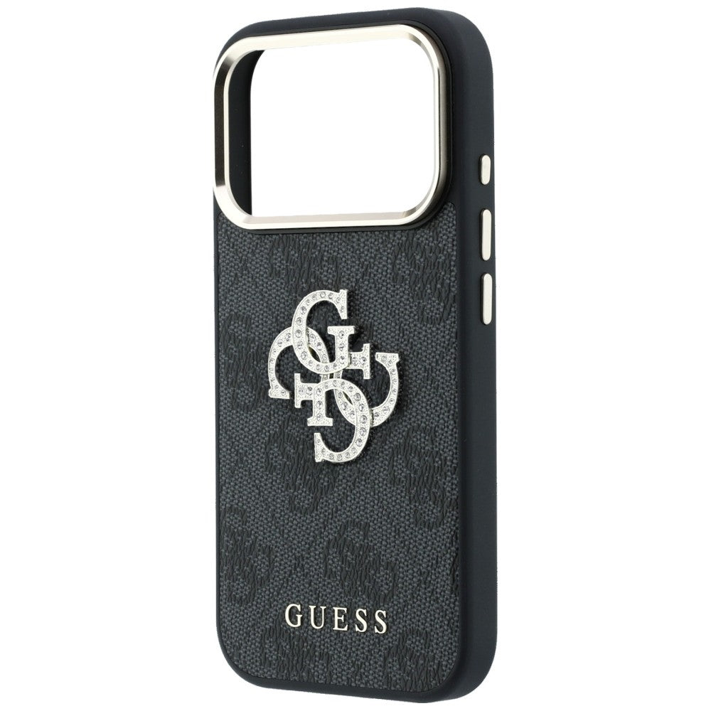 Etui na Apple iPhone 18 Pro / 17 Pro, Guess, 4G Big Strass Logo, czarne