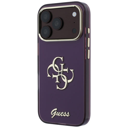 Etui na Apple iPhone 18 Pro / 17 Pro, Guess, IML 4G Metal Script, Wiśniowy