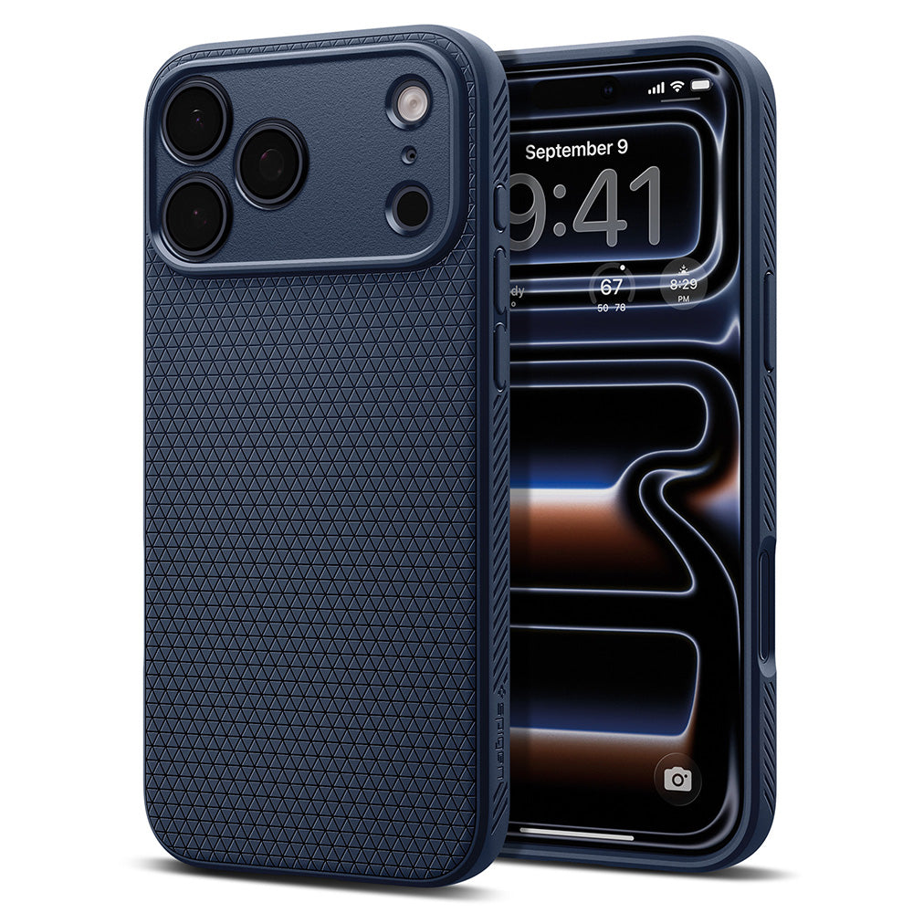 Etui na Apple iPhone 18 Pro / 17 Pro, Spigen, Liquid Air, Granatowy ACS12150