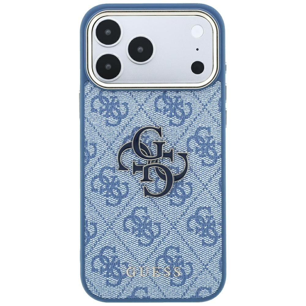 Case for Apple iPhone 18 Pro Max / 17 Pro Max, Guess, 4G Big Resin Logo, Blue