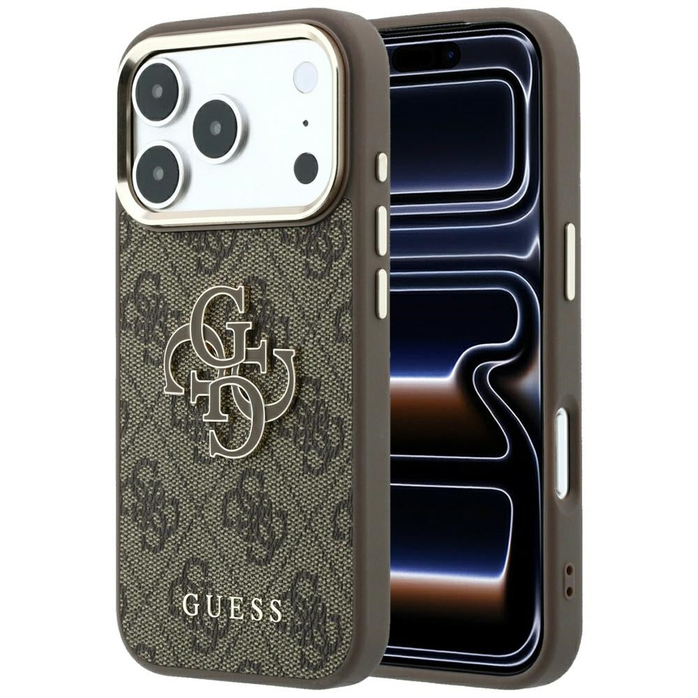 Etui na Apple iPhone 18 Pro Max / 17 Pro Max, Guess, 4G Big Resin Logo, Brązowe