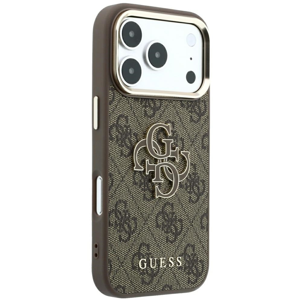 Etui na Apple iPhone 18 Pro Max / 17 Pro Max, Guess, 4G Big Resin Logo, Brązowe