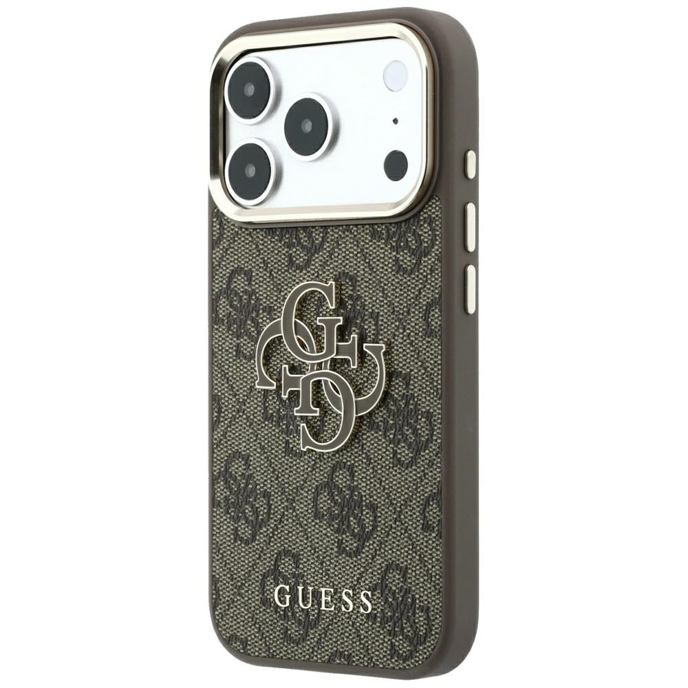 Etui na Apple iPhone 18 Pro Max / 17 Pro Max, Guess, 4G Big Resin Logo, Brązowe