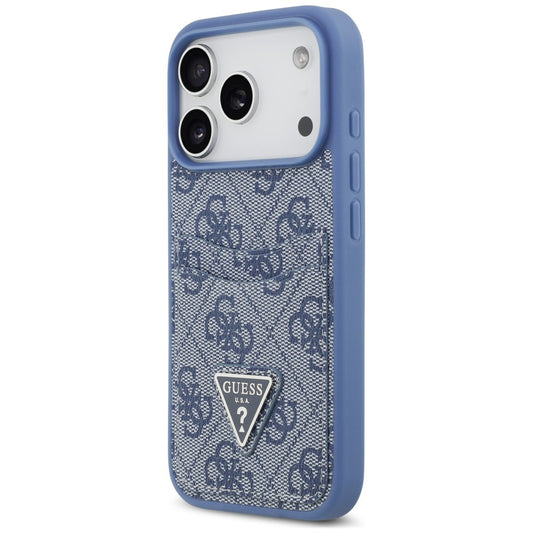 Etui do Apple iPhone 18 Pro Max / 17 Pro Max, Guess, 4G Double Card Triangle, niebieskie