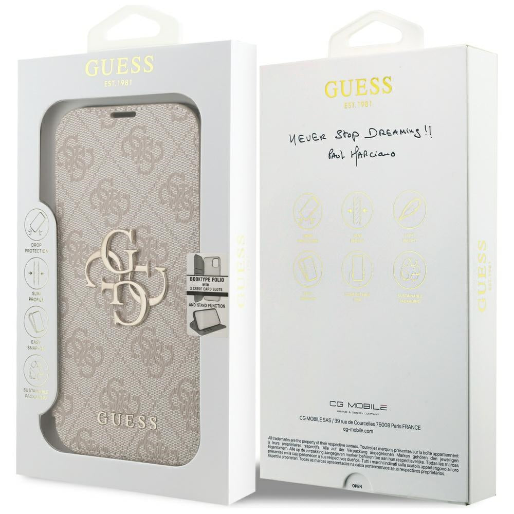 Etui na Apple iPhone 18 Pro Max / 17 Pro Max, Guess, 4G Metal Logo, Różowe