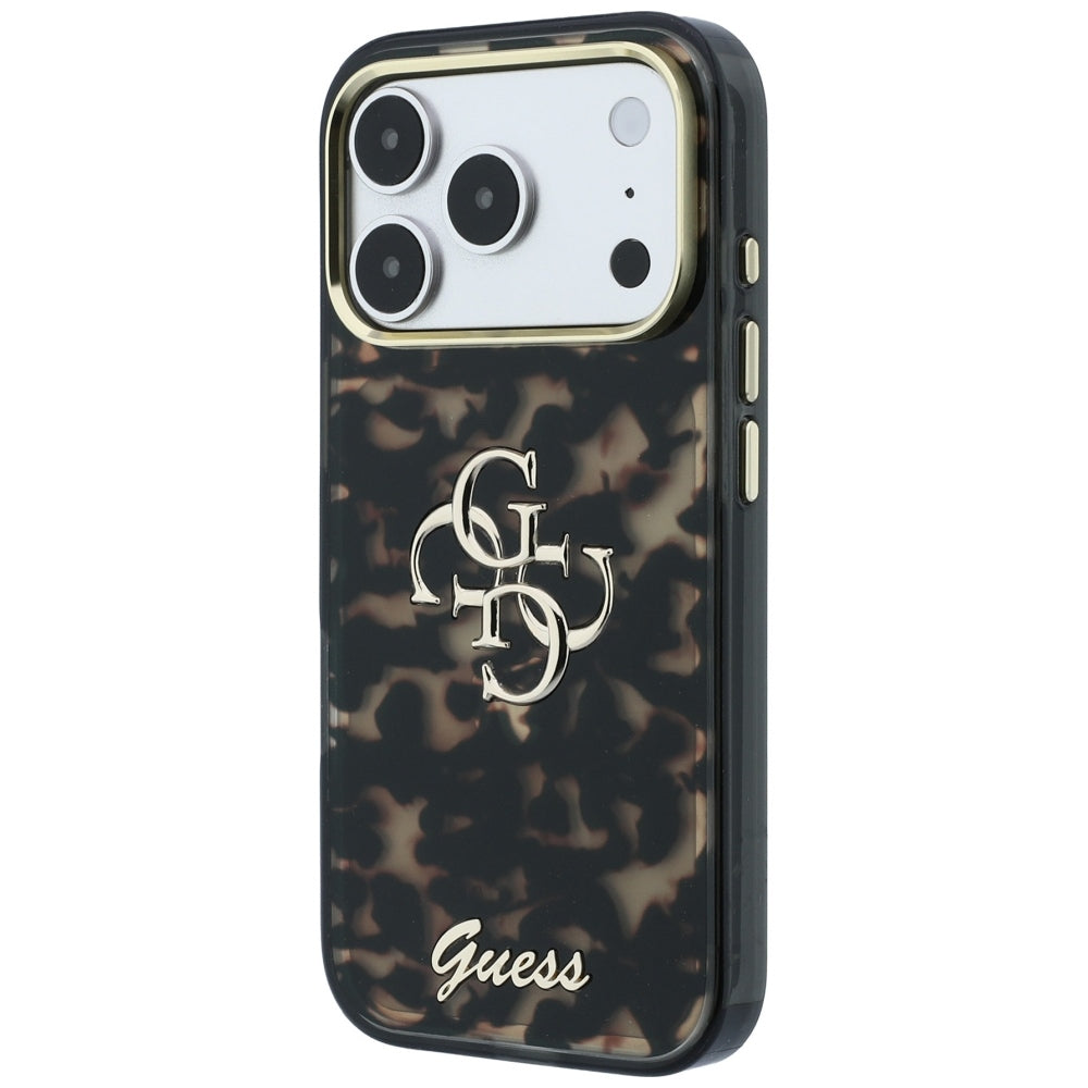 Etui na Apple iPhone 18 Pro Max / 17 Pro Max, Guess, IML 4G Metal Script, Brązowe
