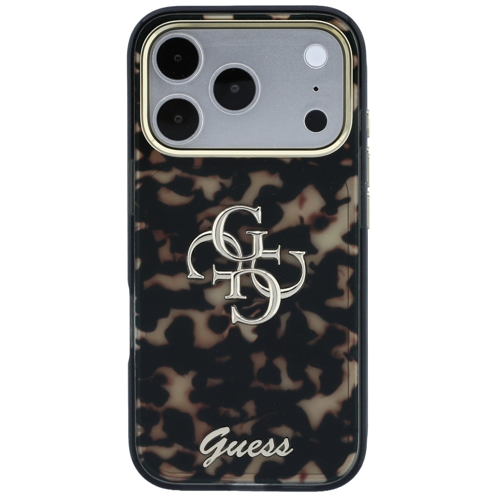 Etui na Apple iPhone 18 Pro Max / 17 Pro Max, Guess, IML 4G Metal Script, Brązowe