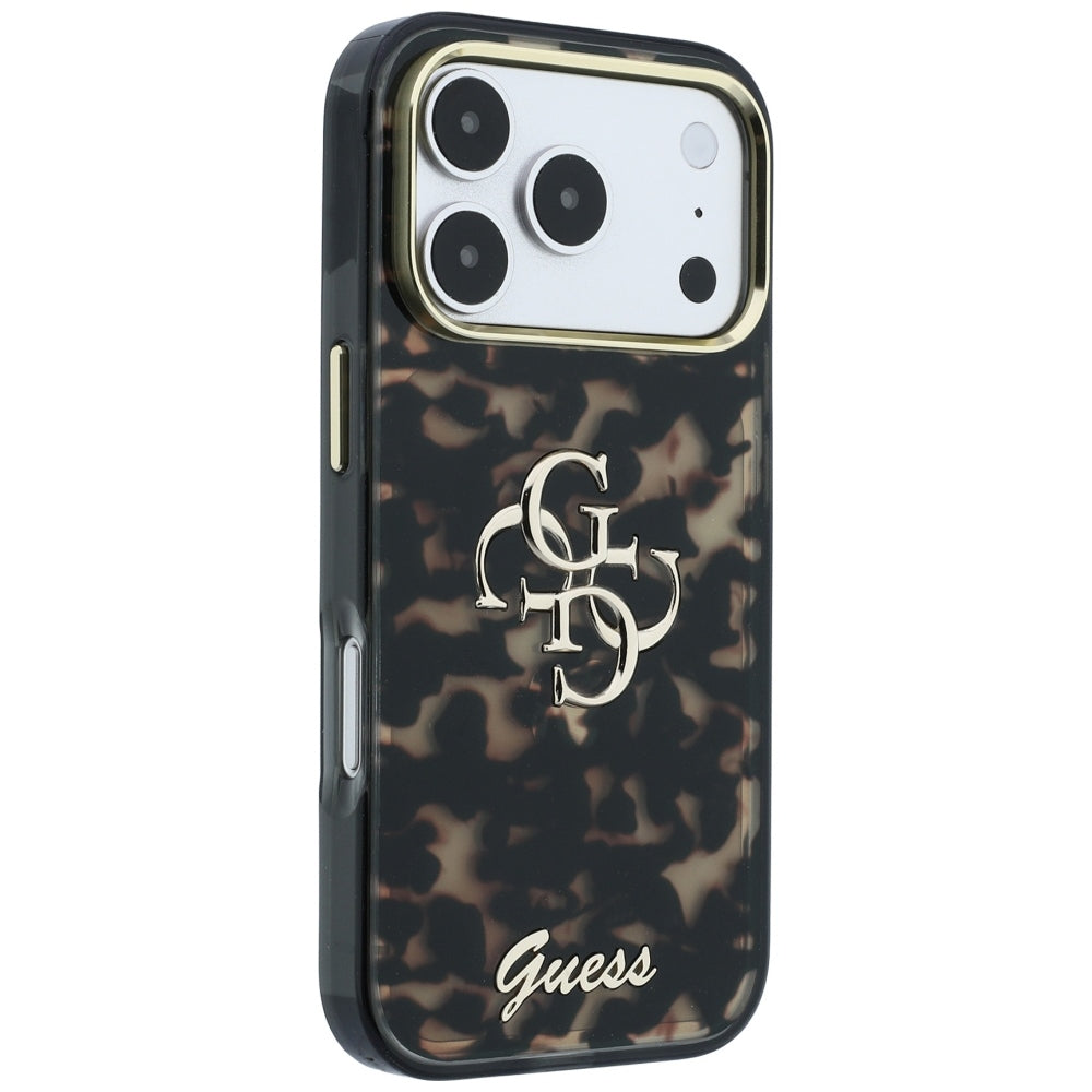 Etui na Apple iPhone 18 Pro Max / 17 Pro Max, Guess, IML 4G Metal Script, Brązowe