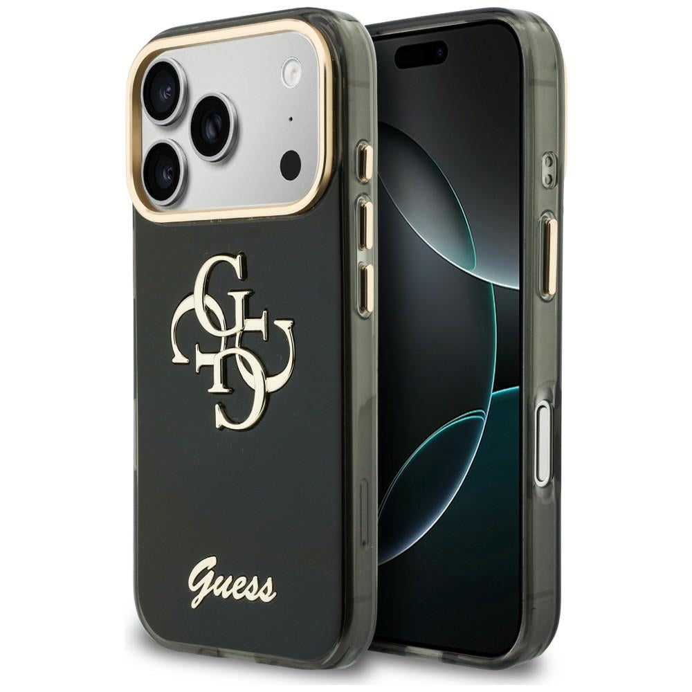 Etui na Apple iPhone 18 Pro Max / 17 Pro Max, Guess, IML 4G Metal Script, czarne