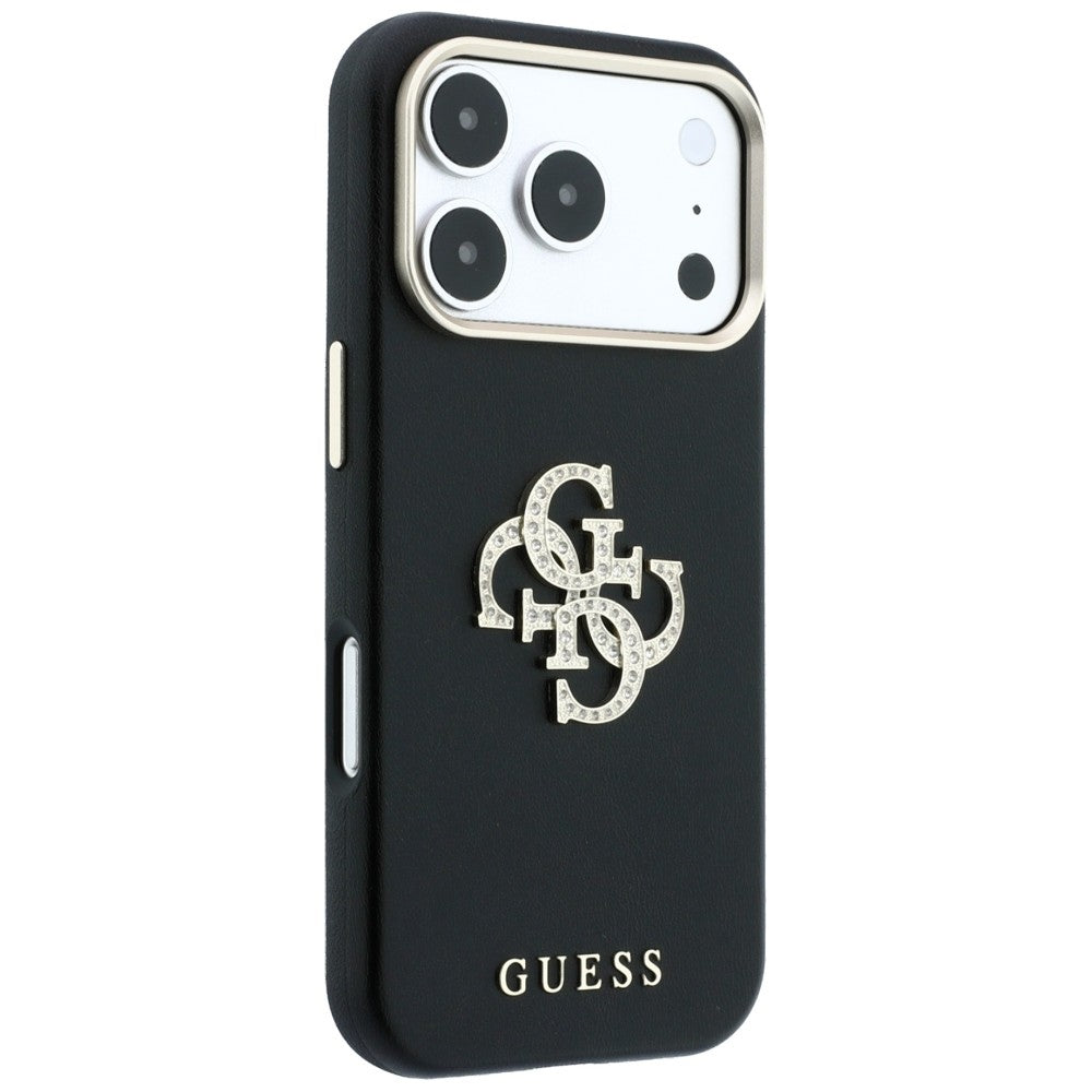 Case for Apple iPhone 18 Pro Max / 17 Pro Max, Guess, Smooth Big Strass Logo, Black