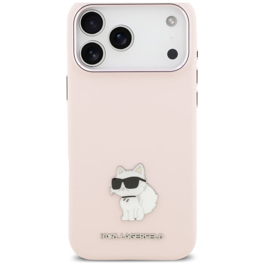 Etui do Apple iPhone 18 Pro Max / 17 Pro Max, Karl Lagerfeld, Choupette Metal Pin, różowy