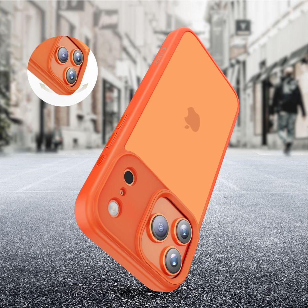 Etui na Apple iPhone 17 Pro Max, Tech-Protect, Magmat, Matowa Pomarańczowa