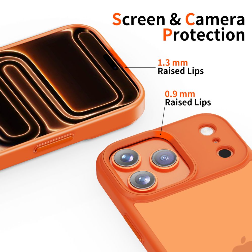 Etui na Apple iPhone 17 Pro Max, Tech-Protect, Magmat, Matowa Pomarańczowa