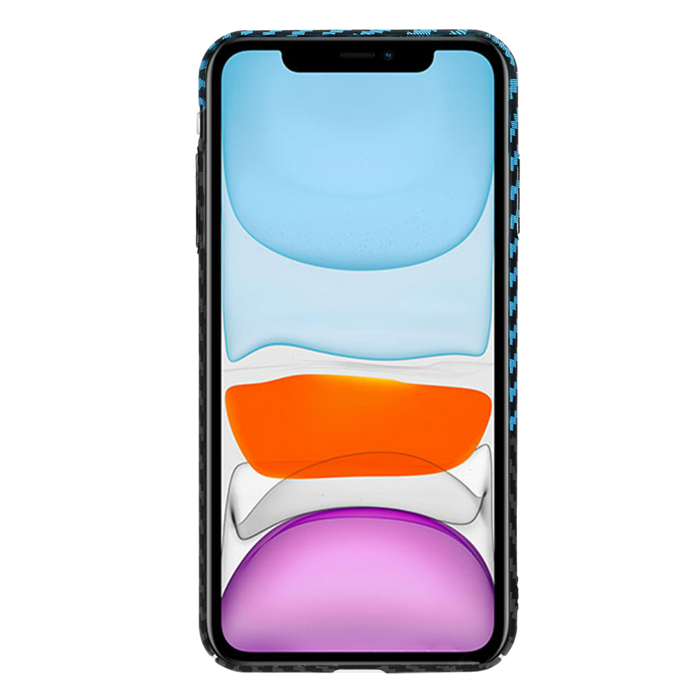 Etui na Apple iPhone XR, Techsuit, Carbonite FiberShell, Czarna Bleu