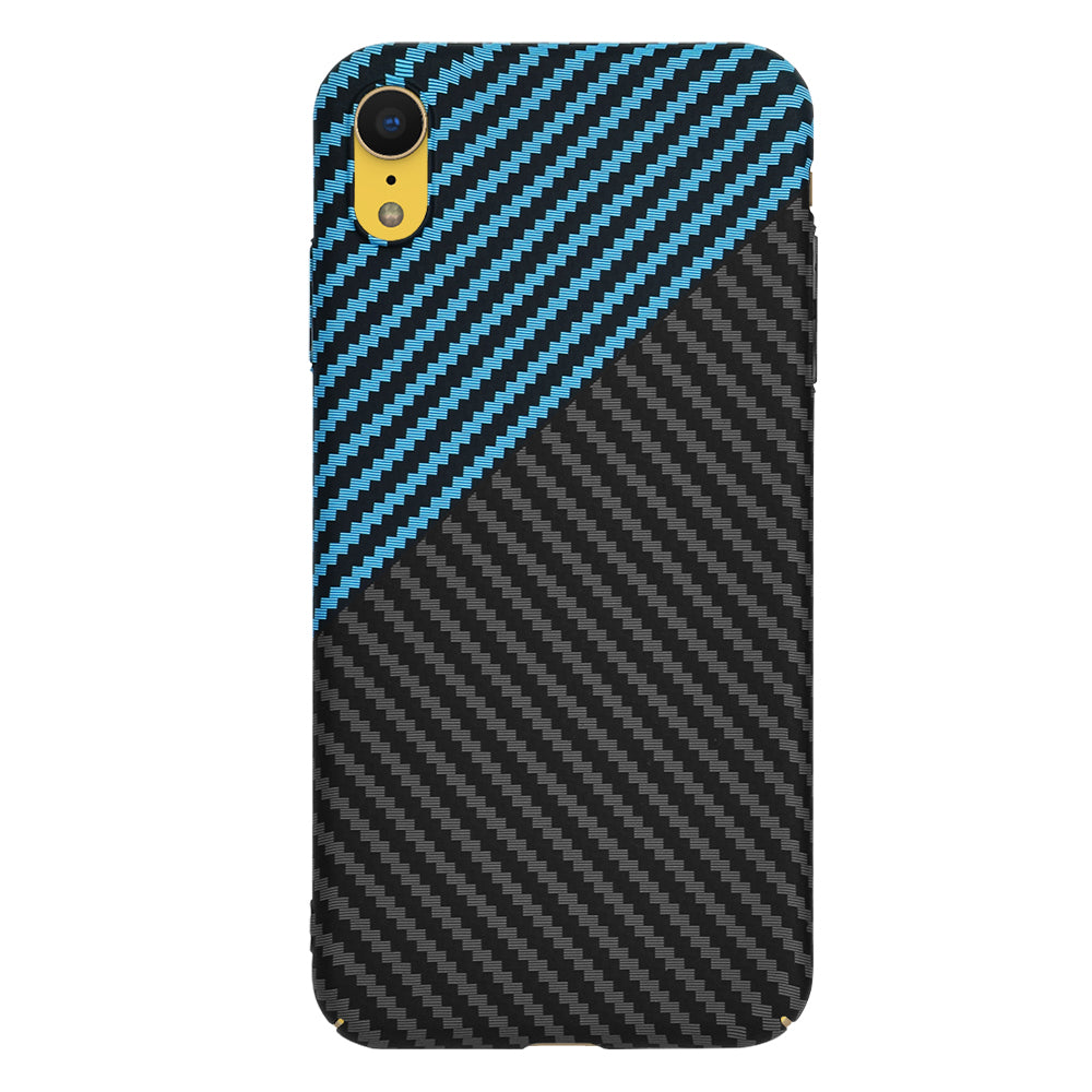 Etui na Apple iPhone XR, Techsuit, Carbonite FiberShell, Czarna Bleu