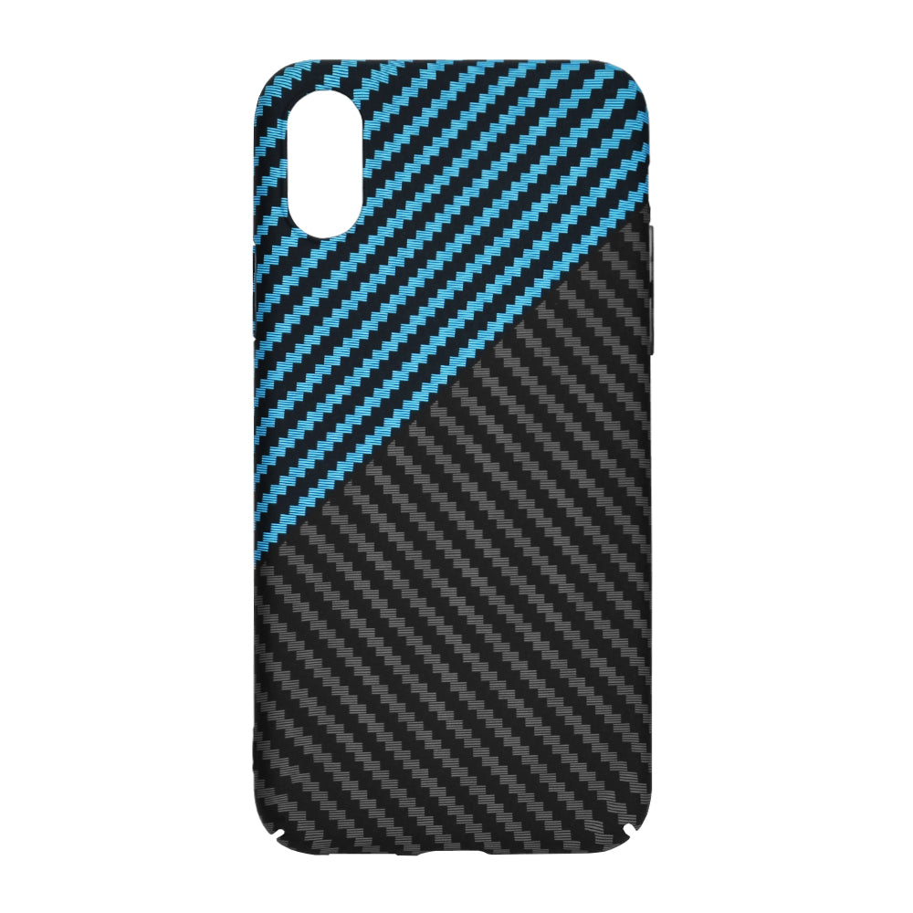 Etui na Apple iPhone XR, Techsuit, Carbonite FiberShell, Czarna Bleu