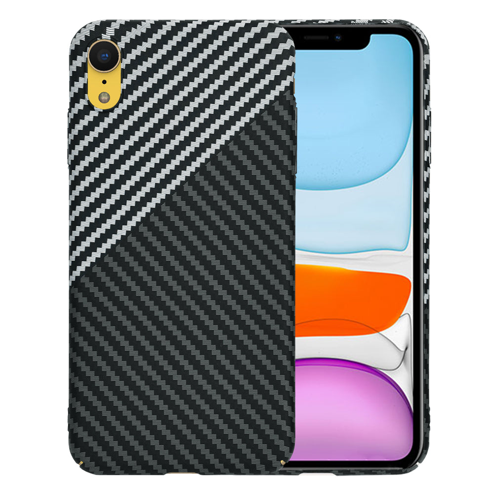 Etui na Apple iPhone XR, Techsuit, Carbonite FiberShell, Czarny Szary