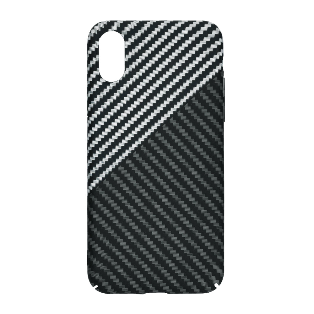 Etui na Apple iPhone XR, Techsuit, Carbonite FiberShell, Czarny Szary