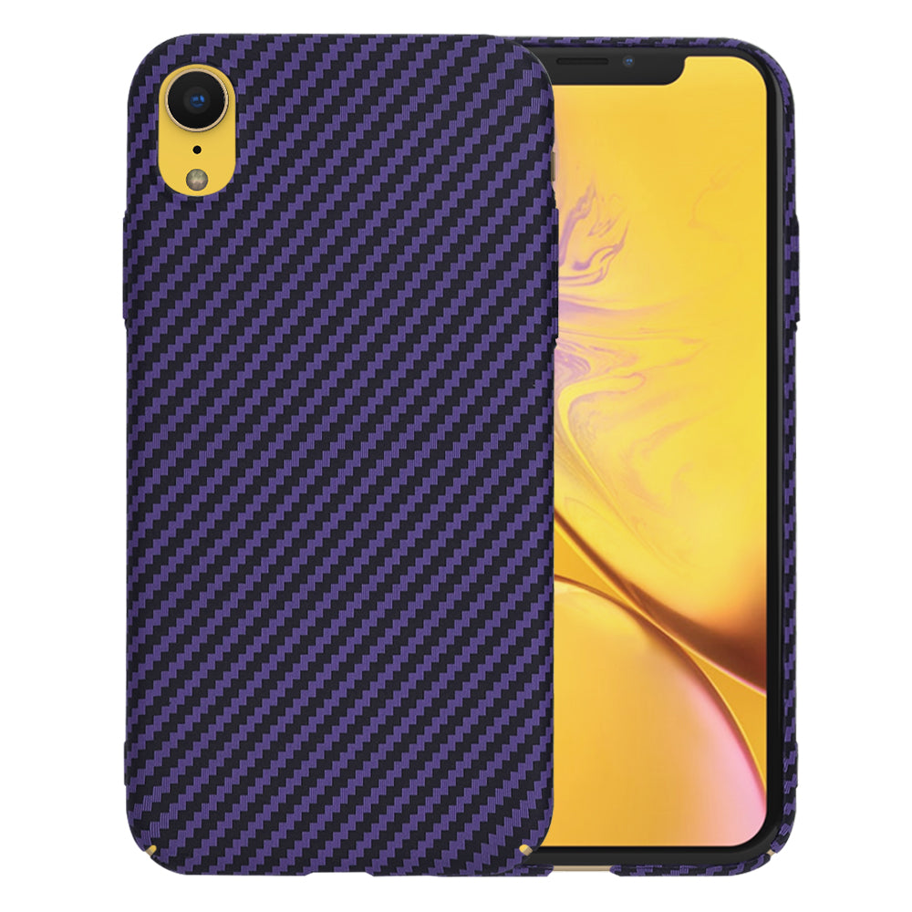 Etui na Apple iPhone XR, Techsuit, Carbonite FiberShell, Fioletowy