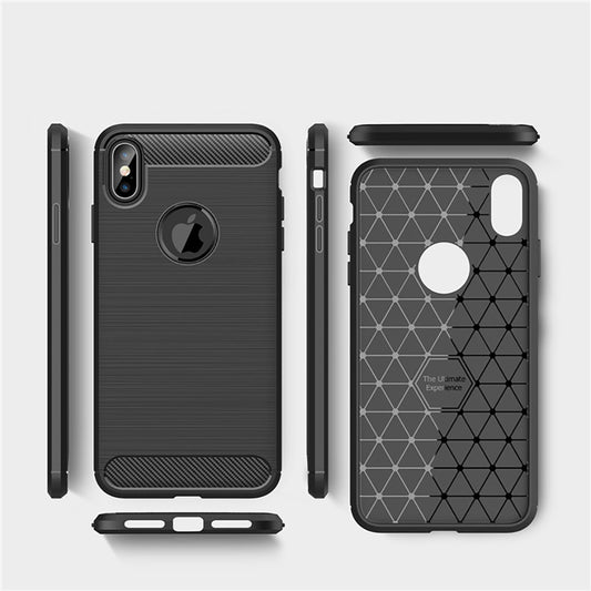 Etui na Apple iPhone XS Max, Techsuit, Carbon, Czarny