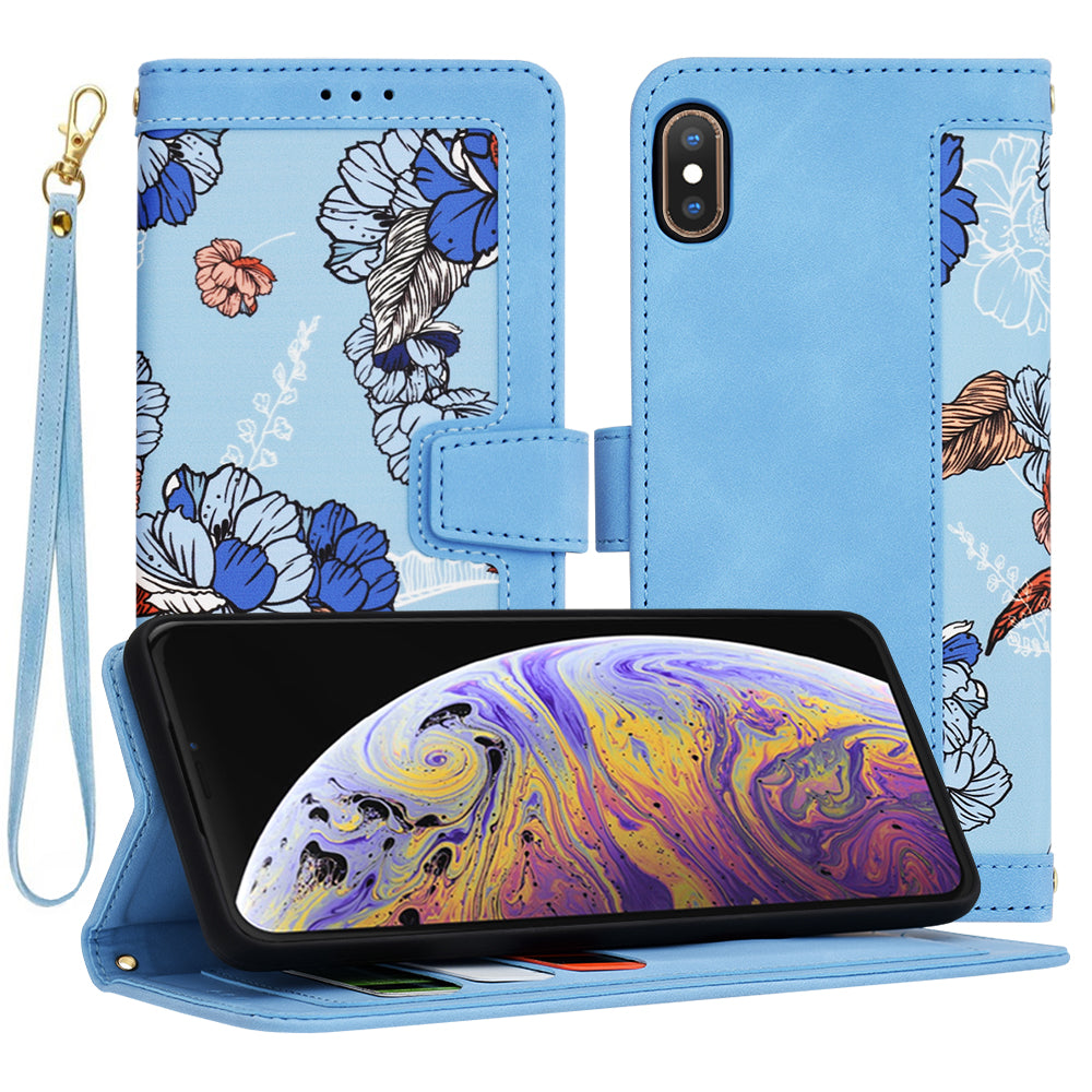 Etui na Apple iPhone XS Max, Techsuit, FlipCraft, Niebieski