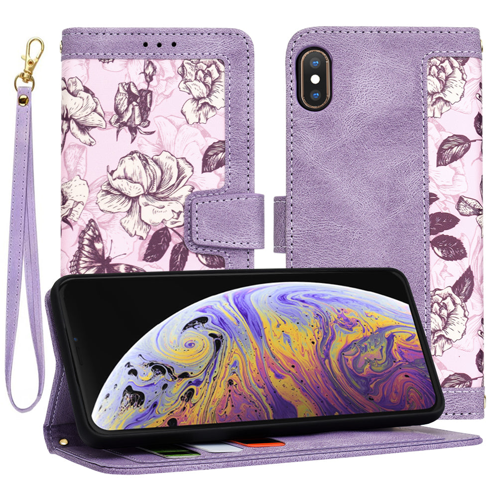 Etui na Apple iPhone XS Max, Techsuit, FlipCraft, Fioletowy