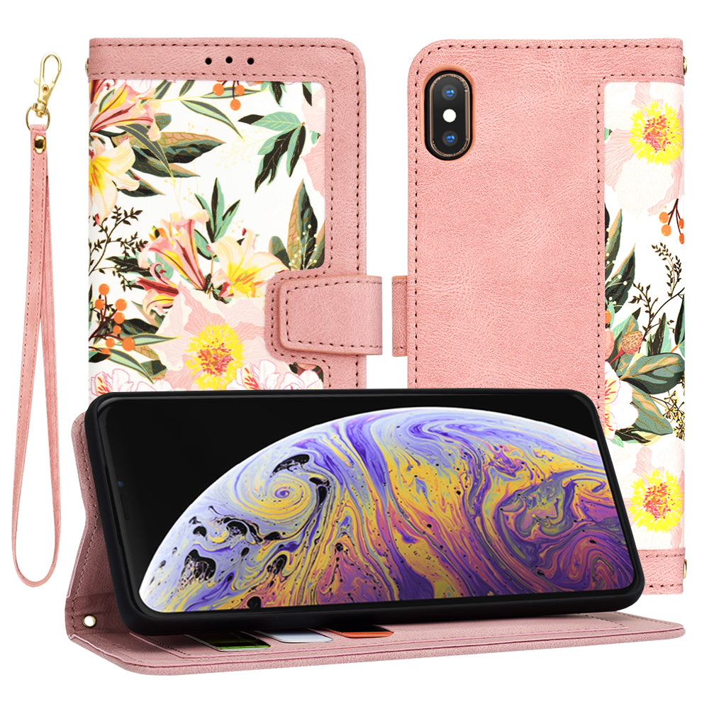 Etui na Apple iPhone XS Max, Techsuit, FlipCraft, różowe