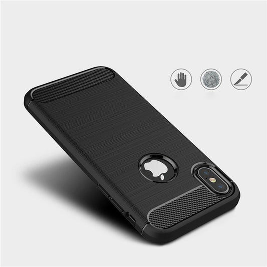 Etui na Apple iPhone XS / X, Techsuit, Carbon, Czarny