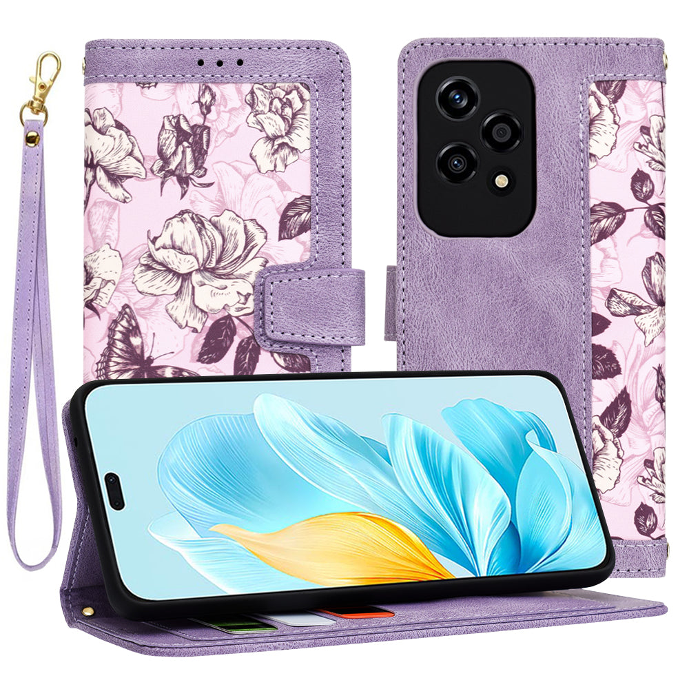 Etui na Honor 200 Lite, Techsuit, FlipCraft, Fioletowy