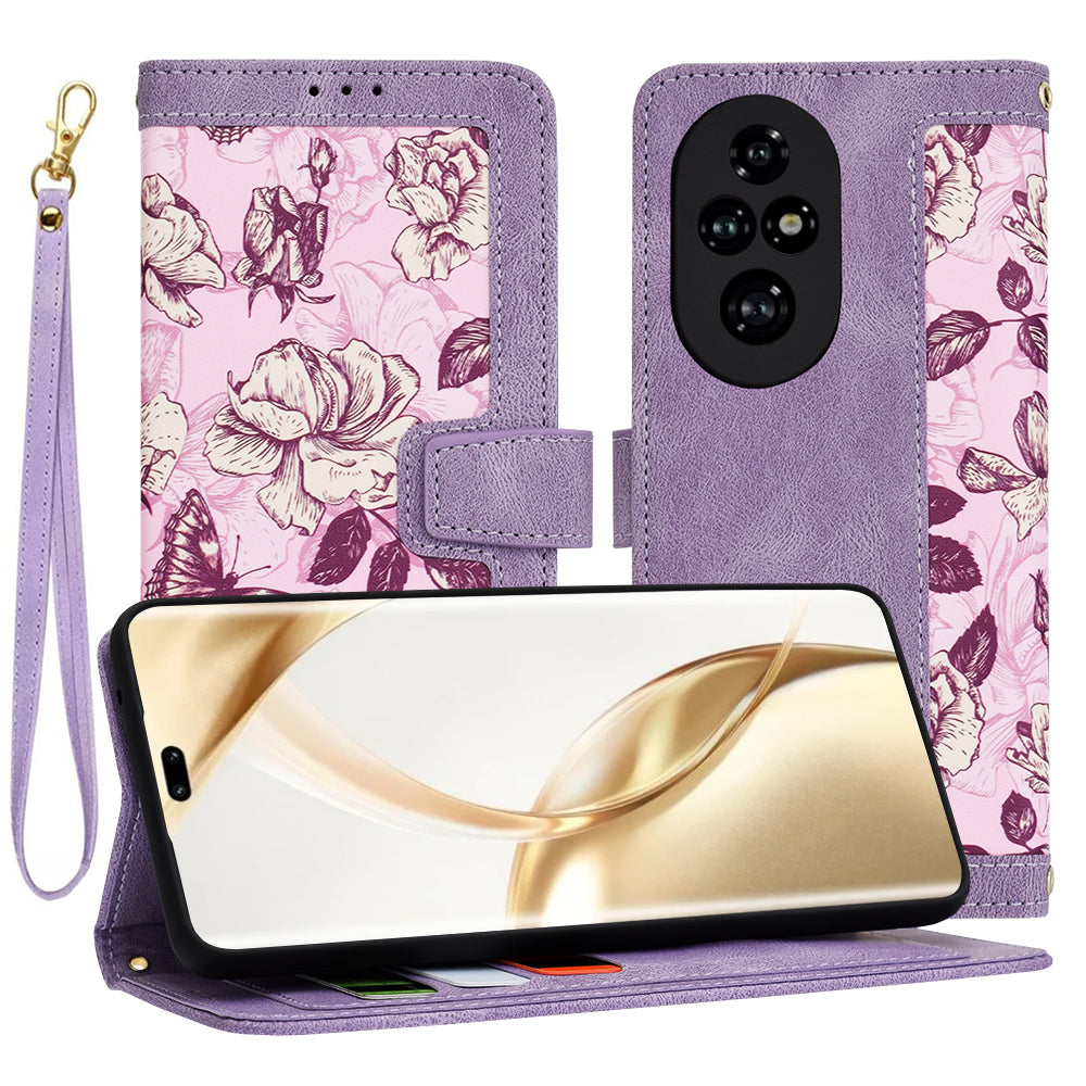 Etui na Honor 200 Pro, Techsuit, FlipCraft, Fioletowy