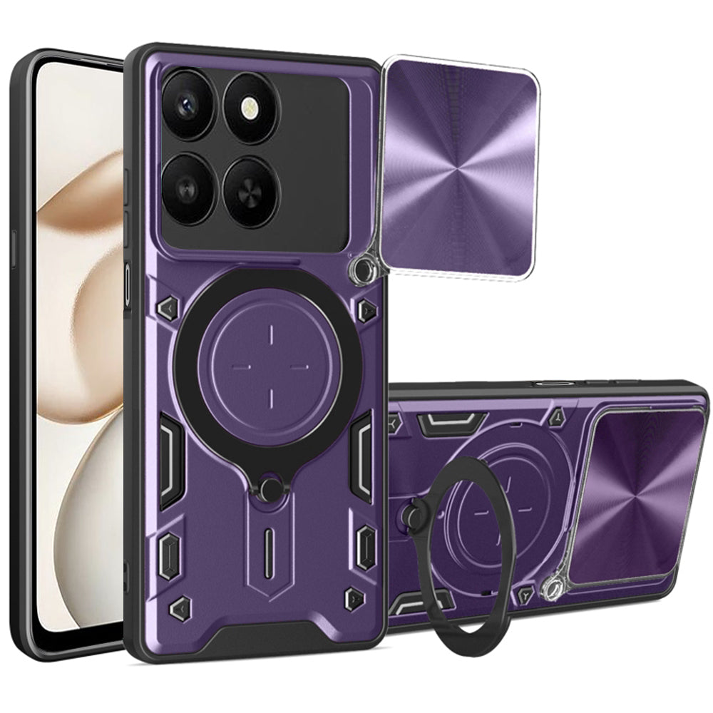 Etui na Honor 400 Smart 4G / X7d 4G / 400 Smart 5G, Techsuit, CamGuard Pro, Fioletowy