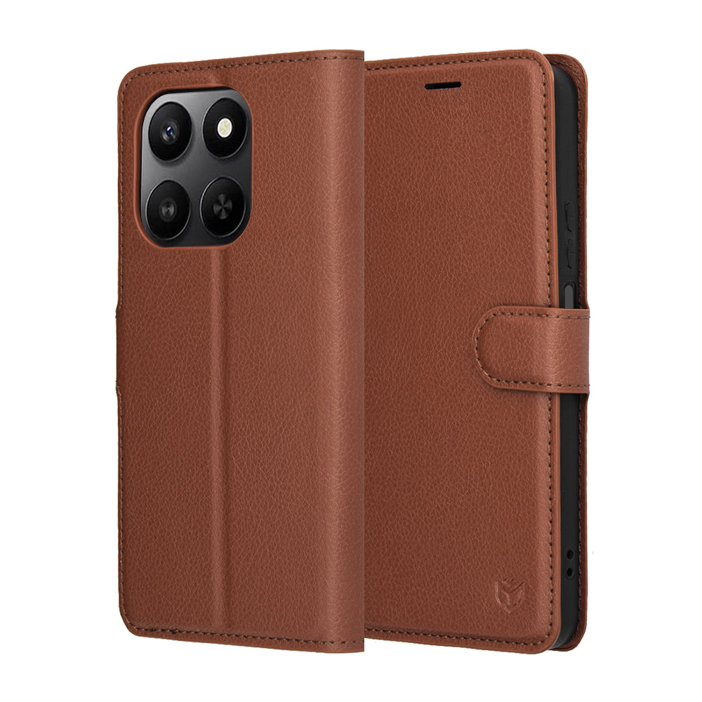 Etui na Honor 400 Smart 4G / X7d 4G / 400 Smart 5G, Techsuit, Leather Folio, Brązowy