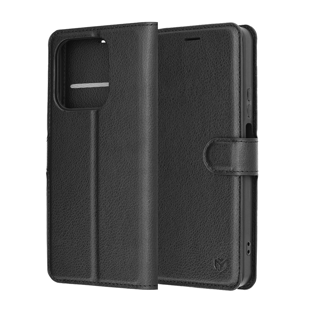 Etui na Honor 400 Smart 4G / X7d 4G / 400 Smart 5G, Techsuit, Leather Folio, czarne