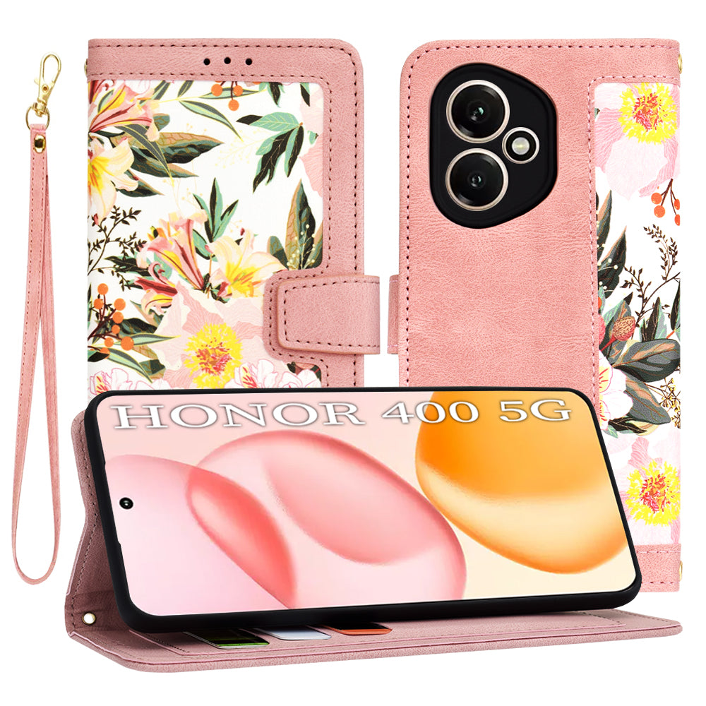 Etui na Honor 400, Techsuit, FlipCraft, Różowe