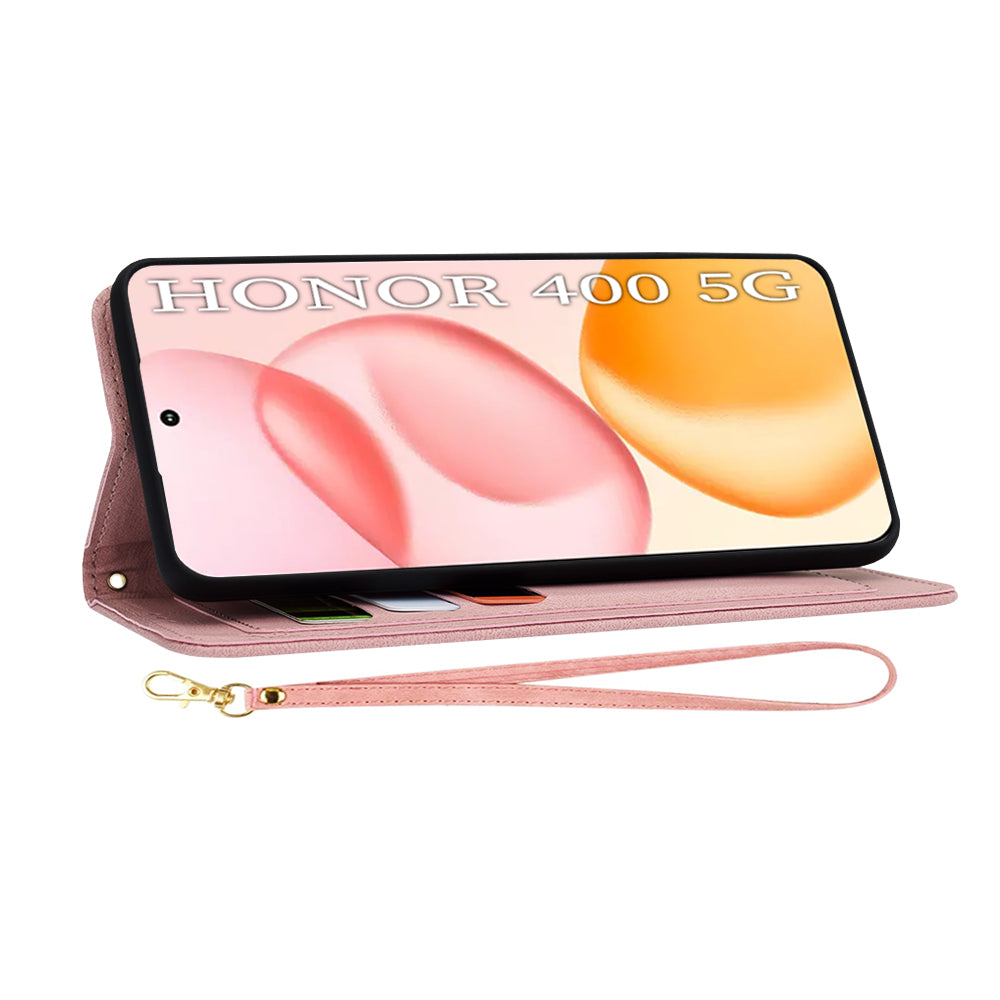 Etui na Honor 400, Techsuit, FlipCraft, Różowe