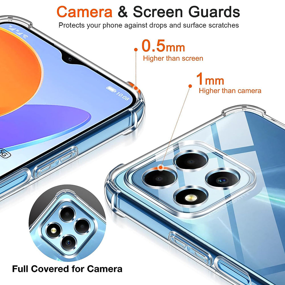 Etui na Honor 70 Lite / X6 / X8 5G, Techsuit, odporne na wstrząsy, przezroczyste