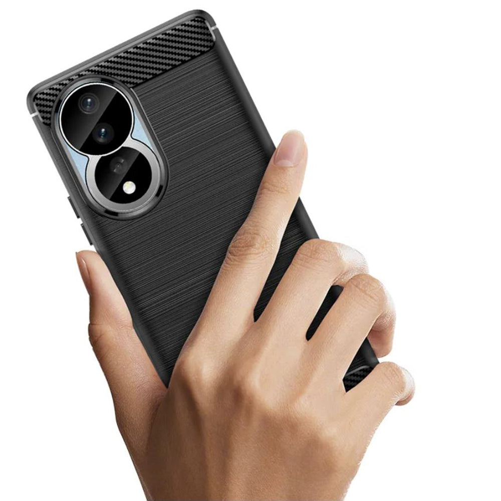 Etui na Honor 90 / 80, Techsuit, Carbon, Czarny