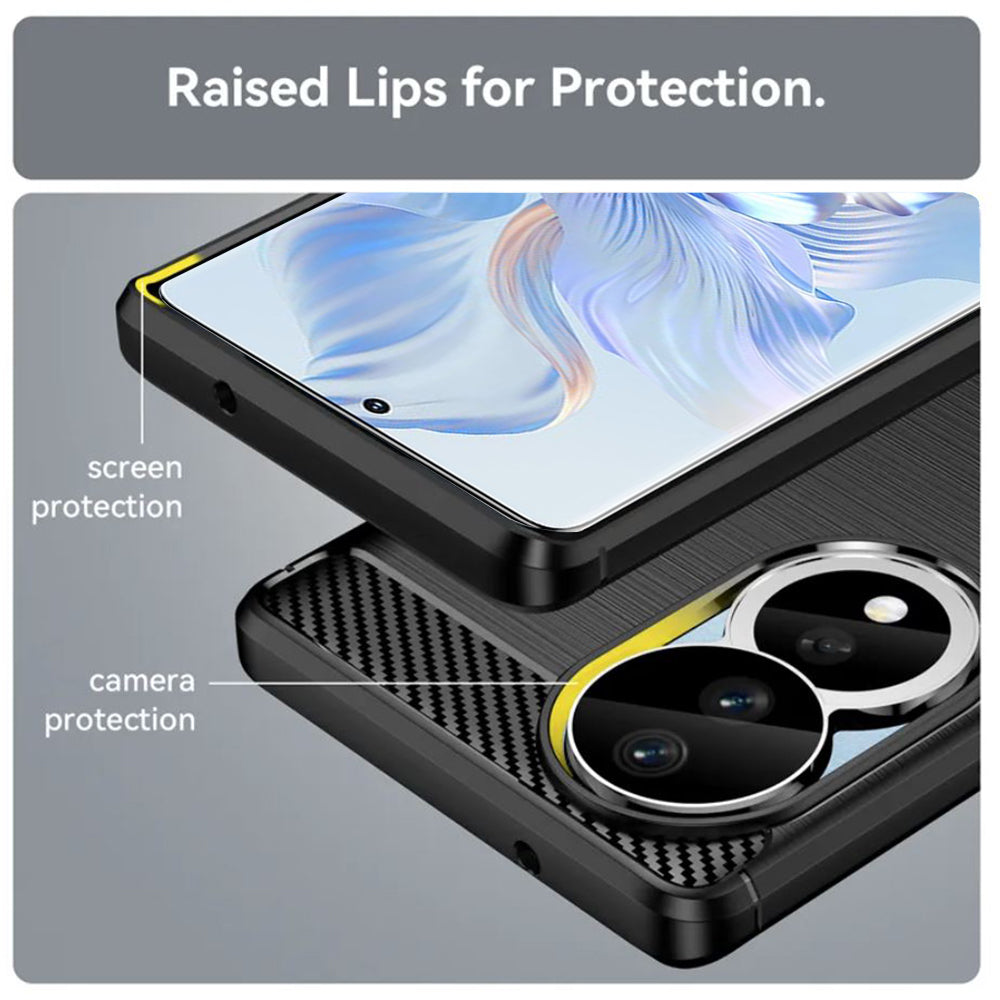 Etui na Honor 90 / 80, Techsuit, Carbon, Czarny