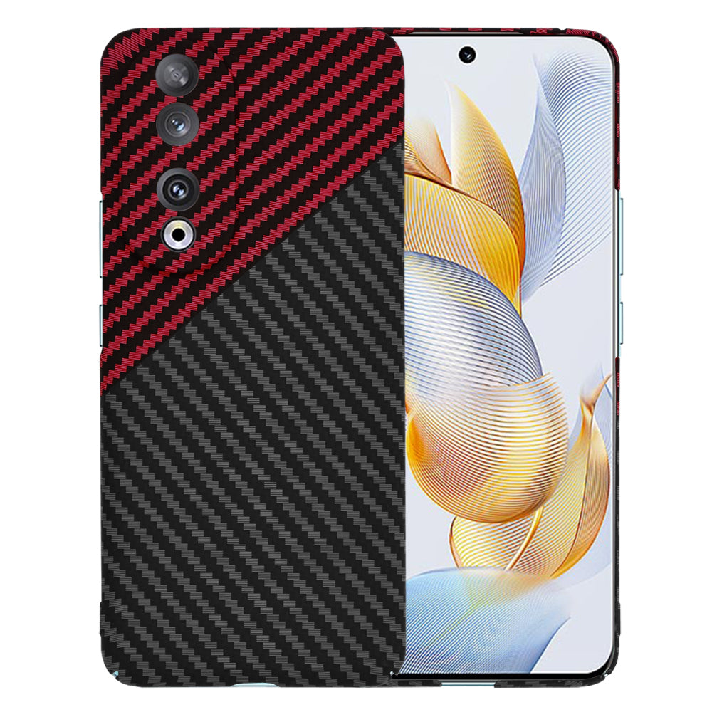 Etui na Honor 90, Techsuit, Carbonite FiberShell, Czarno-Czerwona