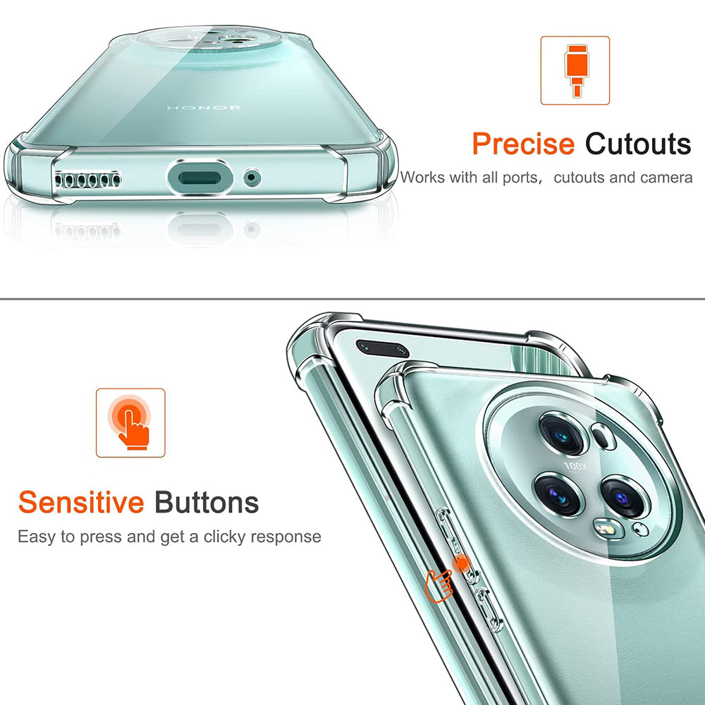 Etui na Honor Magic5 Pro, Techsuit, Shockproof Clear, Przezroczyste