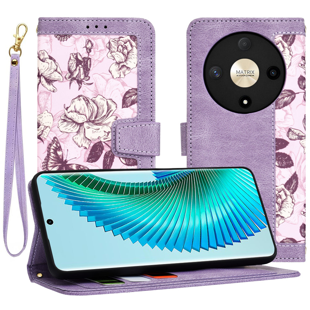 Etui na Honor Magic6 Lite, Techsuit, FlipCraft, Fioletowy