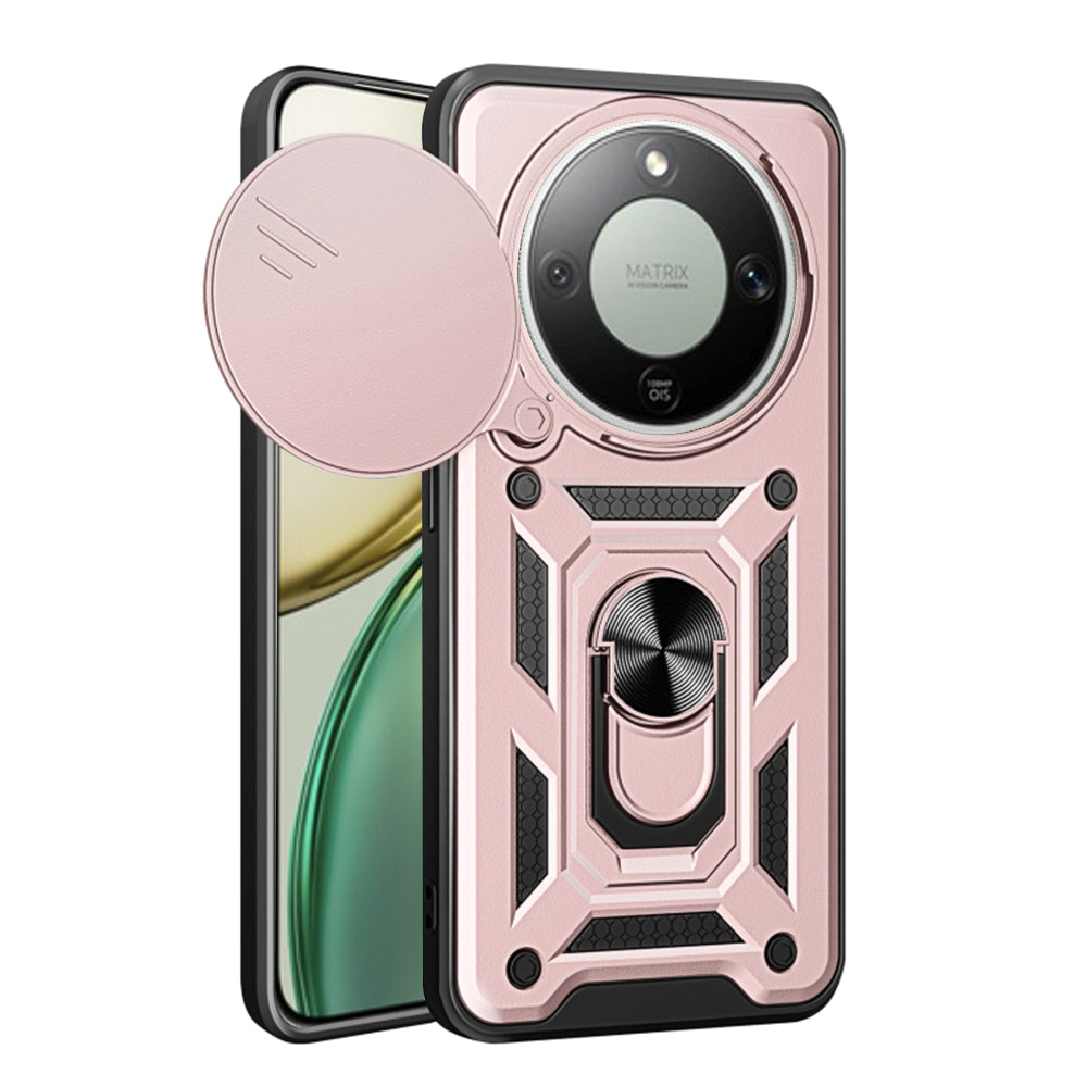 Etui na Honor Magic8 Lite, Techsuit, CamShield, Różowe Złoto