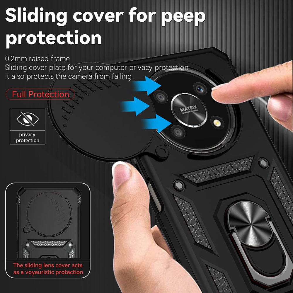 Etui na Honor Magic8 Lite, Techsuit, CamShield, Różowe Złoto