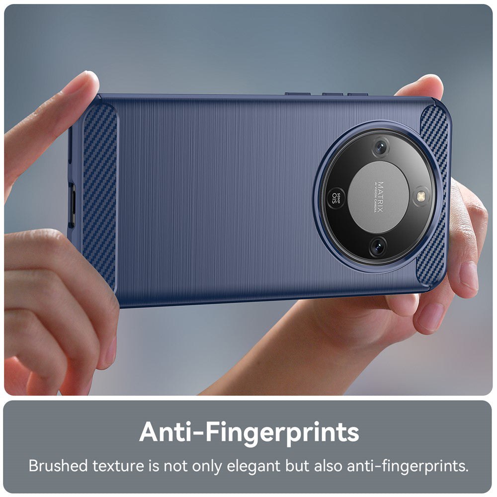 Etui na Honor Magic8 Lite, Techsuit, Carbon, Niebieskie
